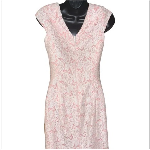 Antonio Melani Cream lace and Peach dress size 4 - Picture 5 of 15